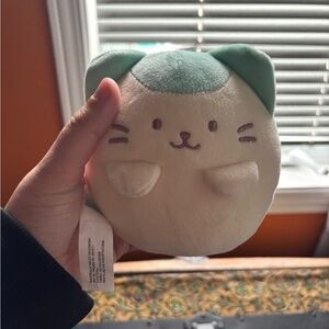 Plush Cat Toy - Mint Green and Cream